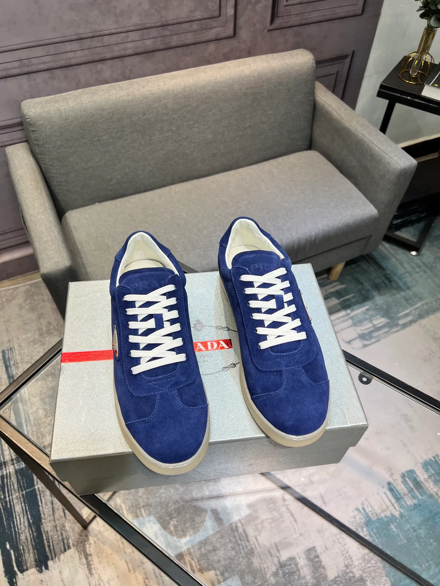 Men's shoes 💰540 [PRADA] Men's shoes are popular in the counter, official website synchronization, 1 high-quality shipment ✔️ Original frosted cowhide + cowhide lining, 1🆚1 replica, original sole, 38-45 (45 customized, non-refundable)